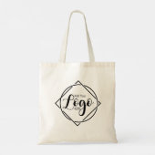 Basis Logo Aangepaste Zakelijke Boodschappentas |  Tote Bag (Achterkant)