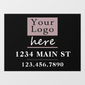 Basis logo adres telefoonnummer raamsticker (Vel)