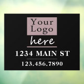 Basis logo adres telefoonnummer raamsticker (Vel 3)