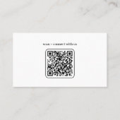 Basis Logo QR-code Witte Zakelijke Visitekaart Visitekaartje (Achterkant)
