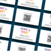 Basis Logo QR-code Witte Zakelijke Visitekaart Visitekaartje