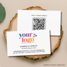 Basis Logo QR-code Witte Zakelijke Visitekaart