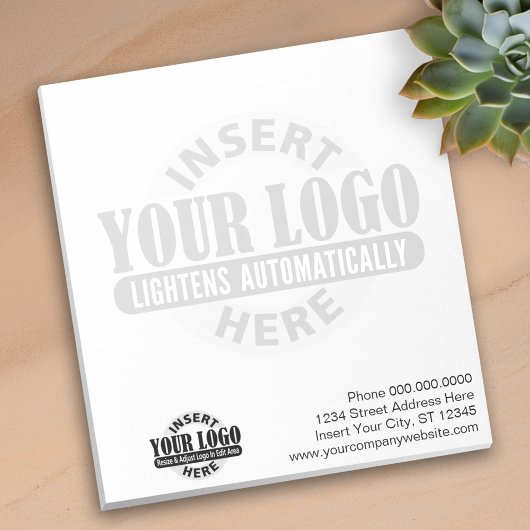 Basis met Bedrijfs Logo in Achtergrond Notitieblok