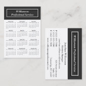 Basis met donkergrijze 2011 CALENDAR-Visitekaartje Visitekaartje (Voorkant / Achterkant)