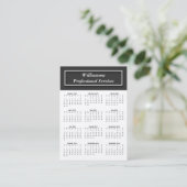 Basis met donkergrijze 2011 CALENDAR-Visitekaartje Visitekaartje (Staand voorkant)