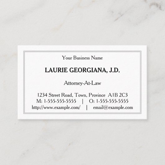 Basis, minimalistisch Visitekaartje (Voorkant)