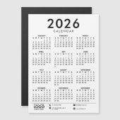 Basis moderne 2026 zakelijke logo-agendacalender (Voorkant / Achterkant)