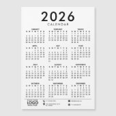 Basis moderne 2026 zakelijke logo-agendacalender (Voorkant)