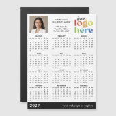 Basis Moderne Foto Logo 2027 Magnetische Kalender (Voorkant / Achterkant)