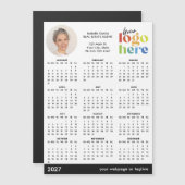 Basis Moderne Foto Logo 2027 Magnetische Kalender (Voorkant / Achterkant)