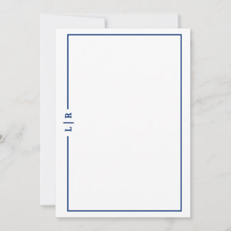 Basis Monogram #1 Vlakke Notitiekaart Notitiekaartje