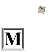 Basis Monogram Initiaal Rubberstempel (Gestempeld)