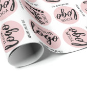 Basis Office-logo met tekst in één regel Cadeaupapier (Rol Hoek)