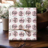 Basis Office-logo met tekst op één regel Cadeaupapier