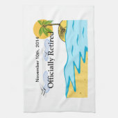 Basis-pensioen Naam en datum toevoegen Theedoek (Verticaal)