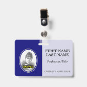 Basis Personeel/ Werknemer Portret Badge (Voorzijde met clip)