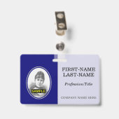 Basis Personeel/ Werknemer Portret Badge (Achterkant met clip)