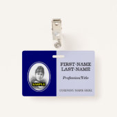 Basis Personeel/Werknemer Portret Badge (Achterkant met clip)