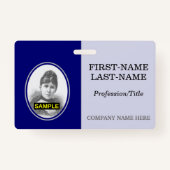 Basis Personeel/Werknemer Portret Badge (Achterkant)