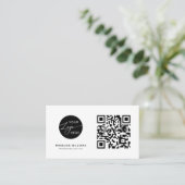 Basis Professioneel Bedrijf Logo QR Code Visitekaartje (Staand voorkant)