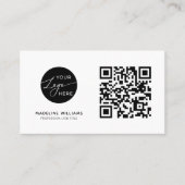 Basis Professioneel Bedrijf Logo QR Code Visitekaartje (Voorkant)