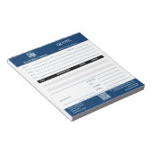 Basis professionele service zakelijke blauwe offer notitieblok (Schuin)