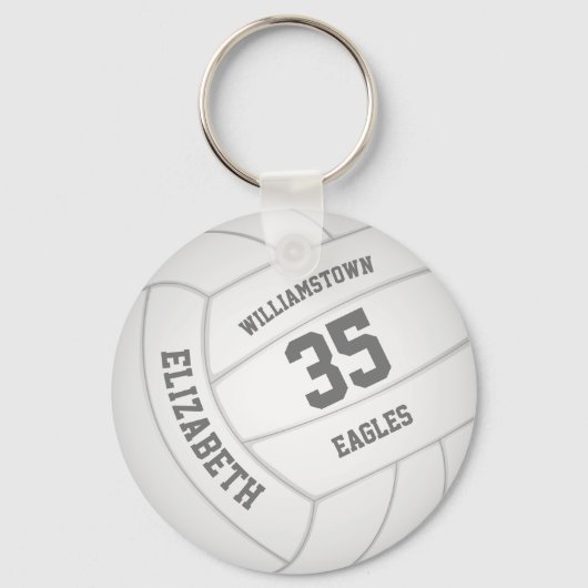 basis realistische naam van het aangepaste volleyb sleutelhanger (Achterkant)