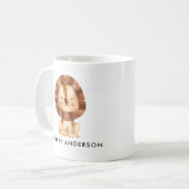 Basis Schattigee Baby Leeuw Kinder Koffiemok (Voorkant links)