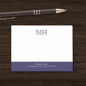 Basis Schoon Initiaal Wit Donkerblauw Post-it® Notes