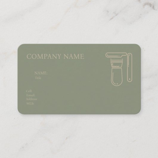 BASIS SJABLOON VISITEKAARTJE BARBER SHOP (Voorkant)