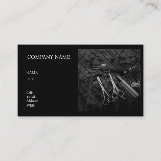 BASIS SJABLOON VISITEKAARTJE BARBER SHOP (Voorkant)