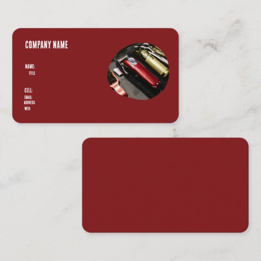 BASIS SJABLOON VISITEKAARTJE BARBER SHOP (Voorkant / Achterkant)