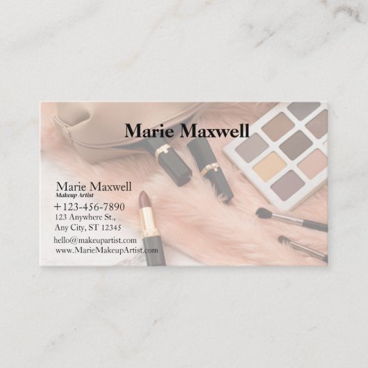 BASIS SJABLOON VISITEKAARTJE MAKEUP ARTIST (Voorkant)