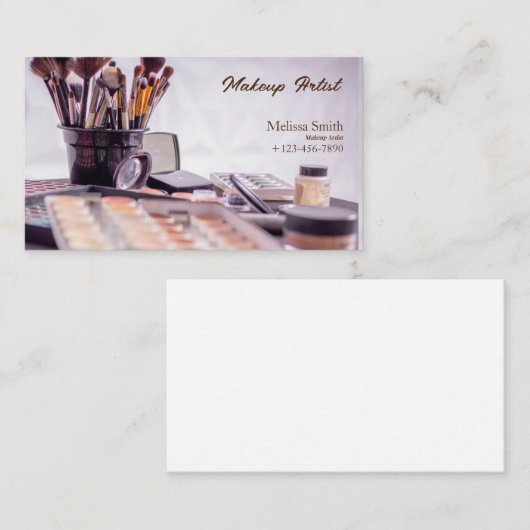 BASIS SJABLOON VISITEKAARTJE MAKEUP ARTIST (Voorkant / Achterkant)