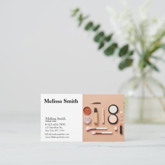 BASIS SJABLOON VISITEKAARTJE MAKEUP ARTIST (Staand voorkant)