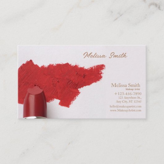 BASIS SJABLOON VISITEKAARTJE MAKEUP ARTIST (Voorkant)