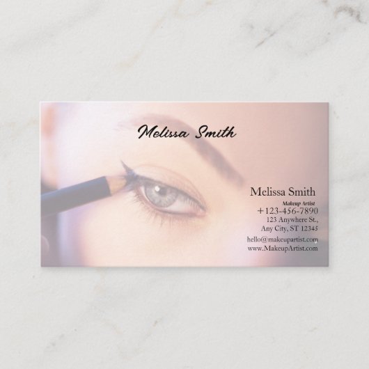 BASIS SJABLOON VISITEKAARTJE MAKEUP ARTIST (Voorkant)