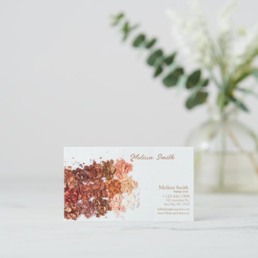 BASIS SJABLOON VISITEKAARTJE MAKEUP ARTIST (Staand voorkant)