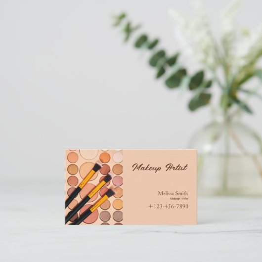 BASIS SJABLOON VISITEKAARTJE MAKEUP ARTIST (Staand voorkant)