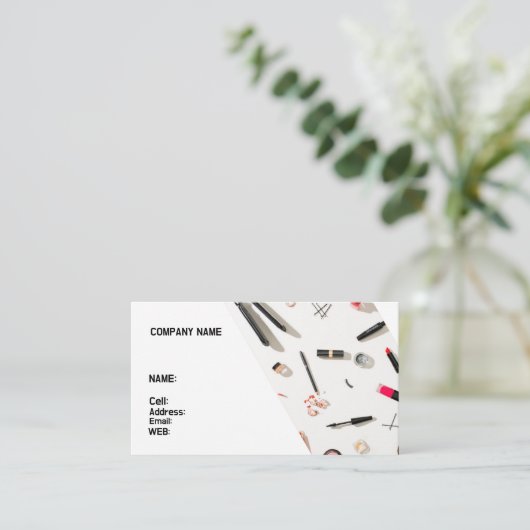 BASIS SJABLOON VISITEKAARTJE MAKEUP ARTIST (Staand voorkant)