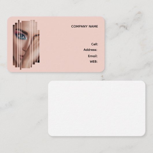 BASIS SJABLOON VISITEKAARTJE MAKEUP ARTIST (Voorkant / Achterkant)