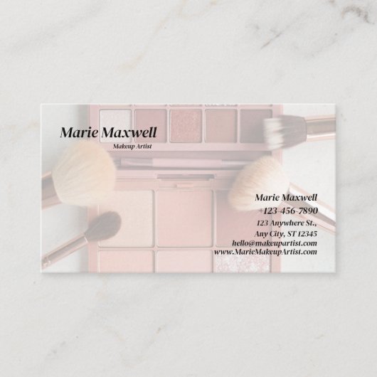 BASIS SJABLOON VISITEKAARTJE MAKEUP ARTIST (Voorkant)