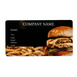 BASIS SJABLOON VISITKAARTJE HAMBURGERS ETIKET