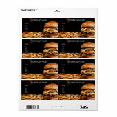 BASIS SJABLOON VISITKAARTJE HAMBURGERS ETIKET (Full Sheet)