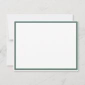 Basis Smaragdgroene Rand Persoonlijk Notitiekaartje (Achterkant)
