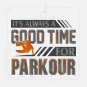 Basis springen Het is altijd een goed moment voor Metalen Ornament (Achterkant)