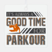 Basis springen Het is altijd een goed moment voor Metalen Ornament (Voorkant)