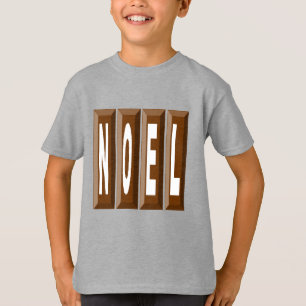 Basis stalen T-shirt voor kinderen NOEL CHOCOLA
