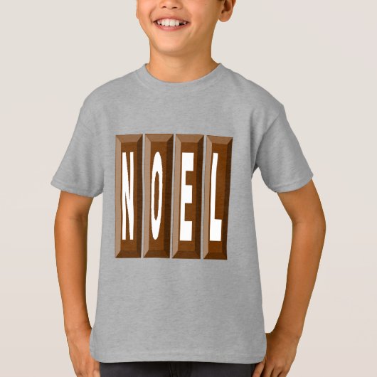Basis stalen T-shirt voor kinderen NOEL CHOCOLA (Voorkant)