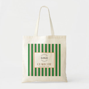 Basis stijlvol trendy logo aangepast bedrijf of wi tote bag